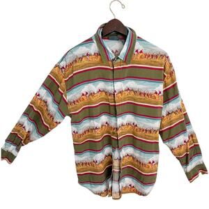 Vintage Lizwear Fox Hunt Shirt Petite M Ralph Lauren Cottagecore Preppy